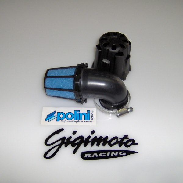 Filtro aria Air Box Polini piccolo D. 32 inclinato 90g.